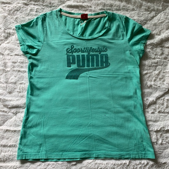 puma sport lifestyle turquoise t-shirt - Picture 2 of 7